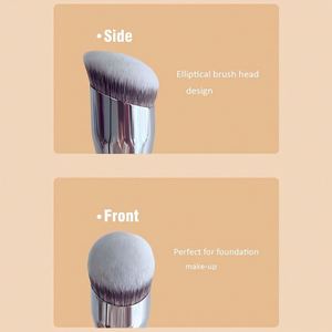 Pinceau de Maquillage Bestseller à Tête Ronde pour Fond de Teint et Correcteur, Fibres Synthétiques, Manche en Plastique, Monobloc Sans Soudure, Multi-Usages pour le Visage - Product Image 2