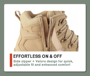 Botas tácticas de gamuza de malla transpirable, zapatos de entrenamiento cruzado de <span class=keywords><strong>Fitness</strong></span> al aire libre de tobillo medio, canales de drenaje, suela para Stream - Product Image 4