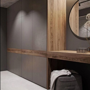 Set di <span class=keywords><strong>Mobili</strong></span> da Cucina Moderni Americani ed Europei CBMmart, Armadietti con Cassetti in Legno Massello di Quercia Laccato Bianco - Product Image 3