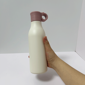 Bouteille d'eau en acier inoxydable avec paille, bouteille d'eau anti-fuite avec couvercle à bec verseur, sans condensation, double paroi en acier inoxydable - Product Image 5