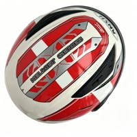Casque de moto de course intégral au design moderne avec visière relevable, décalcomanies personnalisées, marque OEM, garantie 1 an, certifié CCC Chine