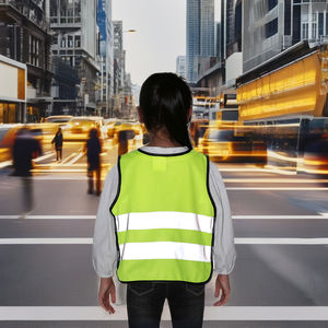 <span class=keywords><strong>Gilet</strong></span> en polyester haute visibilité pour enfants Vêtements de travail réfléchissants de sécurité Construction Trafic Cyclisme Ski-<span class=keywords><strong>Gilet</strong></span> néon haute visibilité - Product Image 6