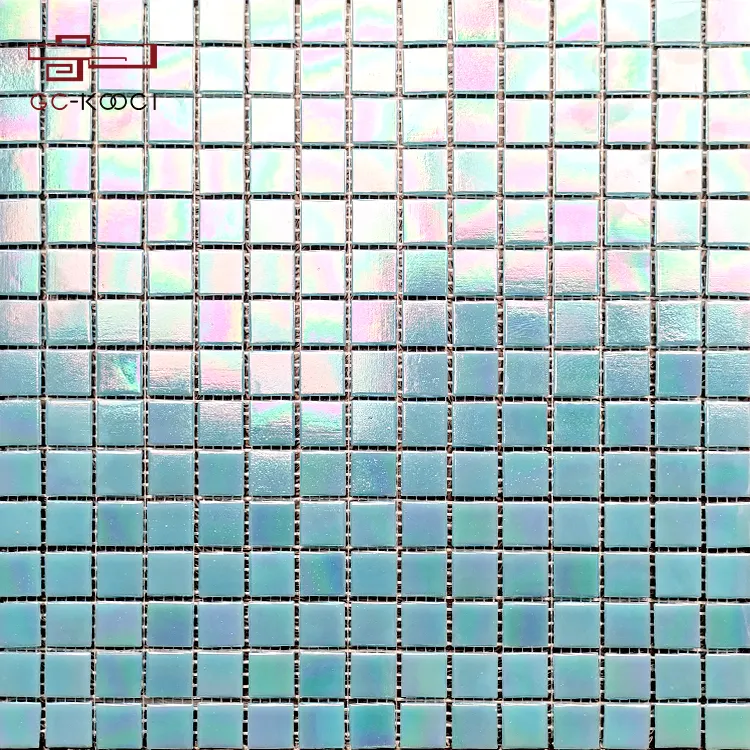 Carrelage mosaïque en verre de Cobalt, petite taille, 300mm, carreaux carrés en verre, bon marché, style mosaïque murale