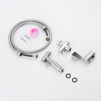Kit de Douche Portable Jet d'Eau Fraîche en Acier Inoxydable 304 Chromé Brossé, Douchette à Main Shattaf, Pulvérisateur Bidet pour Toilettes et Appartements