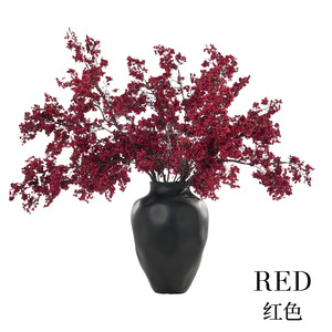 Baies artificielles de houx rouges simples en plastique et soie pour décorations de mariage et de maison - Product Image 5