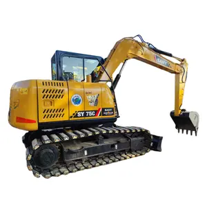 Excavators Easy Maintenance Sany75C Used Excavator 7ton Mini Crawler Backhoe High Excavators Sy75 Sy 60 For Promotion Sale