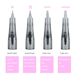 Agujas de Cartucho Desechables para PMU, Puntas de Aguja de Acero Inoxidable para Tatuajes de Cejas y Labios, Maquillaje Permanente, Uso Profesional en Estudio - Product Image 4