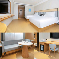 Ensemble complet de mobilier d'hôtel en bois de chêne massif 4.0 toutes saisons, écologique, de style chinois moderne, pour chambre d'hôtes et chambre standard de club