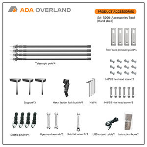 ADA OVERLAND Conception OEM Auvent de <span class=keywords><strong>toit</strong></span> de voiture 270° autoportant, grand espace, tissu imperméable de qualité supérieure, pour extérieur, avec coque en EVA - Product Image 6