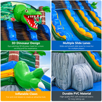 Ceyu Prix usine Toboggan aquatique gonflable Jungle à double piste avec bord ondulé, Lot de vente en gros
