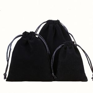 Custom Logo Velvet Soft Drawstring Jewelry Storage <b>Bag</b> Eco-Friendly <b>Folding</b> Style for Daily Use Solid Color - Product Image 3