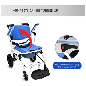 <span class=keywords><strong>Silla</strong></span> <span class=keywords><strong>de</strong></span> Inodoro Plegable <span class=keywords><strong>de</strong></span> Aluminio <span class=keywords><strong>con</strong></span> <span class=keywords><strong>Ruedas</strong></span>, Asiento Acolchado y Reposapiés, <span class=keywords><strong>Silla</strong></span> <span class=keywords><strong>de</strong></span> <span class=keywords><strong>Baño</strong></span> Resistente para Discapacitados y Ancianos - Product Image 2