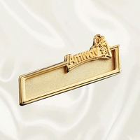Placa de Identificación Metálica Decorativa con Grabado Láser, Forma Personalizada, Esmalte Suave, para Bolsos
