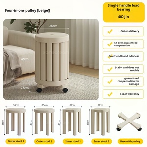 Stackable Dining Chairs With Locking Wheels 6 <b>Pc</b> <b>Set</b> For Home Kitchen Cafe Multi Functional Space Saving - Product Image 5