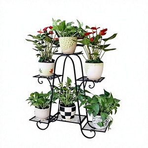 Modern Metal Flower Stand With 3 Tiers For Indoor <b>Plants</b> And <b>Pots</b> Powder Coated Finish Home Decor - Product Image 3