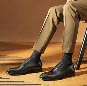 Zapatos de Vestir de Cuero Genuino para Hombre, con Punta Cerrada y Estilo Slip-On, Zapatos de Boda de Alta Calidad - Product Image 3