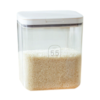 Ensemble de contenants de stockage alimentaire hermétiques empilables, bocaux d'organisation de cuisine en plastique avec couvercles à clapet, récipients sans BPA