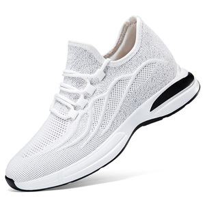 Summer Men's 10cm Height-Increasing Breathable Sports Casual Shoes Hollow-<b>Out</b> Mesh Kuaishou Douyin Fly-Knit Style Invisible - Product Image 2