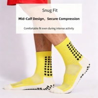 Chaussettes de football antidérapantes à points de colle pour hommes, mi-mollet, avec semelle épaisse en tissu éponge, durables, professionnelles, pour la course et le sport