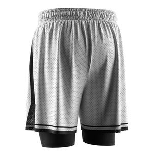 Pantalones Cortos de Baloncesto de Doble Capa con Forro Anti-Rozaduras y Capa Exterior de Malla Transpirable para Entrenamiento Diario - Product Image 6