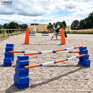 Pali da <span class=keywords><strong>Salto</strong></span> in PVC da 3 Metri Colorati per l'Allenamento Equestre in Scuole di Equitazione e Scuderie - Product Image 2