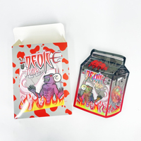 Sacs hermétiques personnalisés en mylar avec boîtes Emballage en boîte de 3.5g Boîtes alimentaires en papier de carton jetables holographiques