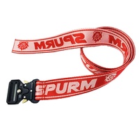 Ceinture de bagage en toile de nylon et polyester jacquard avec logo, boucle métallique automatique personnalisée, pour homme, style décontracté, vente en gros