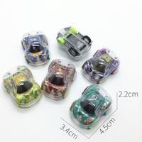Voiture de course miniature transparente à double couche AJB avec graffitis, jouet à rétrofriction pour l'emballage de bonbons et de confiseries, idéal pour les cadeaux promotionnels