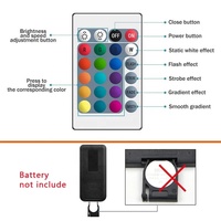 Contrôleur IR dc 12v RGB avec télécommande à 24 touches pour bande lumineuse RGB LED SMD 2835/3528/5050