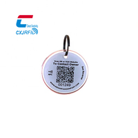 Anpassbares Logo QR-Code und URL Programmierbares Epoxy NFC Haustier-ID-Halsband-Etikett für Hunde / Katzen-Tracking