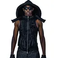 DIZNEW man Clothes Custom Dark Cool Jacket Vest Men's summer luxury sleeveless jacket with hooded