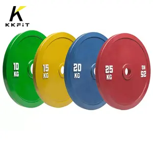KKFIT cincin krom baja komersial luas, Ring penyangga karet warna plat berat badan