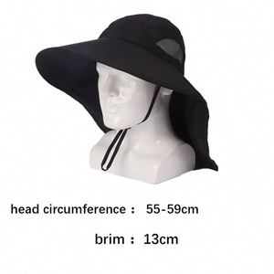 Chapeau de pêche personnalisé avec logo, protection solaire, haute qualité, large bord, chapeau bob avec rabat pour le cou, randonnée, camping, plein air - Product Image 3