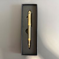 Bolígrafo Táctico EDC de Supervivencia para Exteriores, Bolígrafo de Latón con Mecanismo de Cerrojo, Sensación de Metal Pesado, Regalo Empresarial