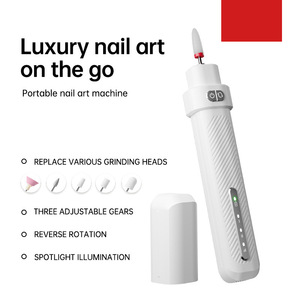 Perceuse à ongles électrique portable à piles, pour retirer rapidement le vernis gel, polisseuse pour manucure, pour salon de manucure - Product Image 2