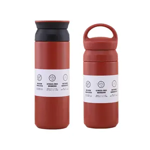 Stainless steel sport kettle outdoor large capacity portable mountaineering kettle large mouth thermos cup customized logo 500ml