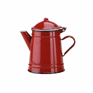 Caffettiera conica in smalto vetroso rosso 1 L (Ibili 910210) - Product Image 2