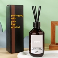 Bouteilles vides en plastique de couleur marron ambre pour désodorisant de pièce ronde, bouteilles de rechange pour diffuseur de parfum de maison
