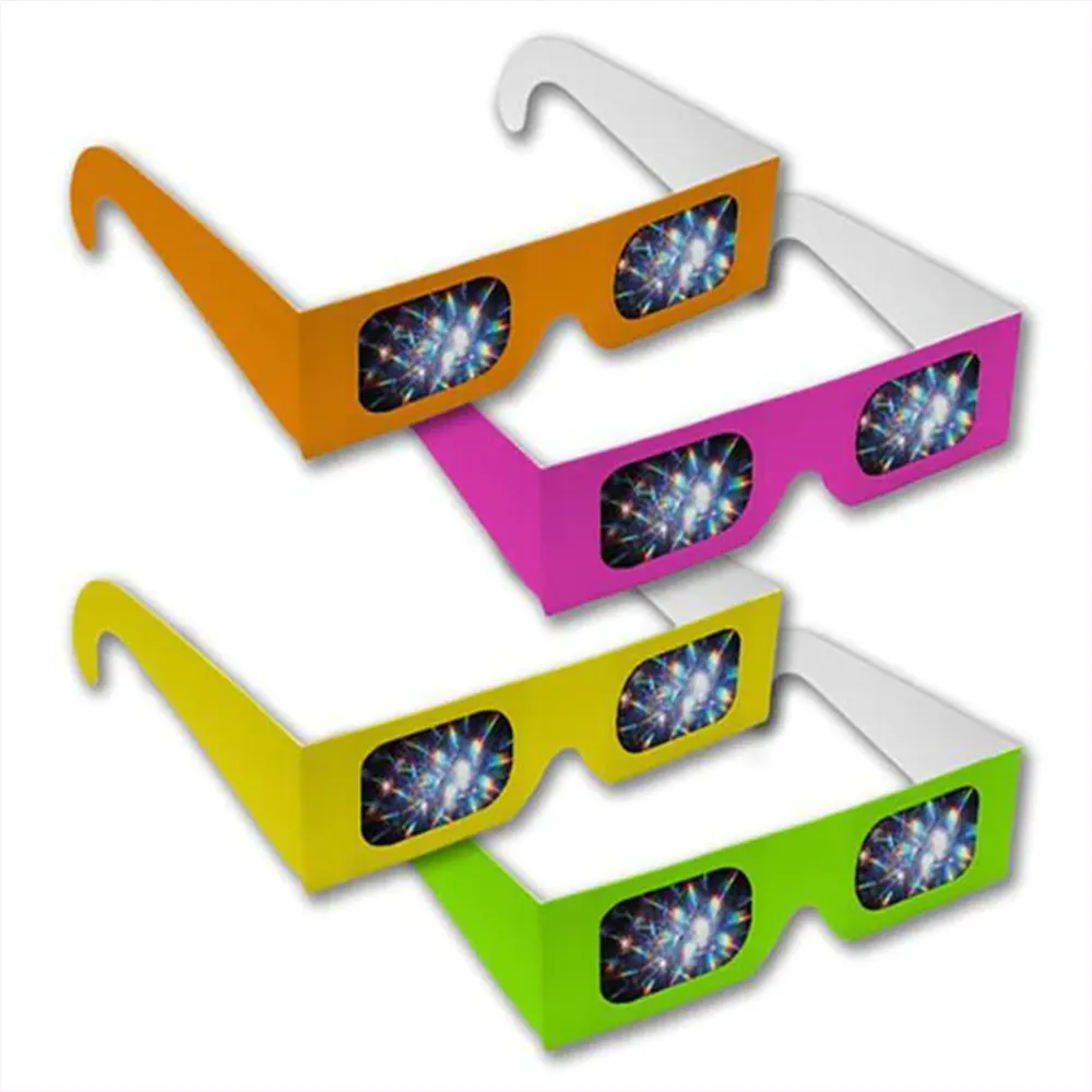 2024 nuovo stile Design personalizzato Eclipse visualizzazione 3D occhiali di carta solare eclissi 3d occhiali da vista in cartone per bambini