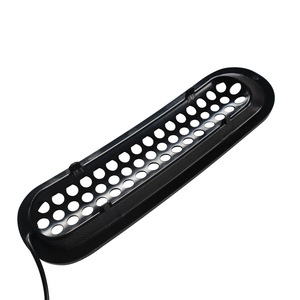 Jeep Grill Insert 7-Piece White Led Light Strip <b>Plastic</b> <b>Mesh</b> Cover For Jeep Wrangler Retrofit Upgrade - Product Image 2