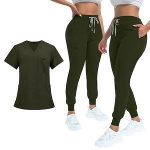 Uniformes de Enfermería Transpirables de Secado Rápido Unisex, Uniformes de Trabajo para Hospitales, Clínicas Dentales y Salones de Belleza, Conjunto de Uniformes Médicos - Product Image 1