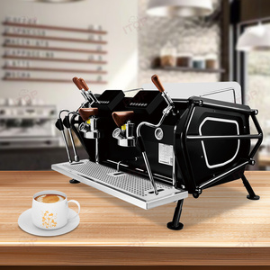 Barista <span class=keywords><strong>Express</strong></span> Espresso Machine Leaf Style Double Group Espresso Coffee Machine en venta - Product Image 4