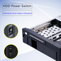 Unestech 2Bay 2,5 pulgadas y 3,5 pulgadas Disco Duro SATA Tray-less Hot Swap Backplane SSD Mobile Rack Enclosure
