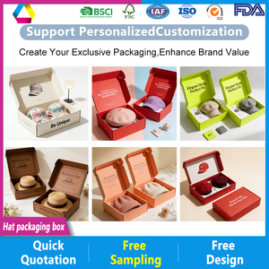 Caja de Regalo Rígida con Tapa Abatible Negra con Logotipo Personalizado, Empaque de Papel para Gorra de Béisbol, Cajas de Papel Personalizables de Primera Calidad - Product Image 3