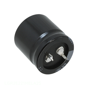 Condensador de canal del fabricante CAP ALUM 220UF 20% 250V SNAP TH LGR2E221MELA25 de montaje a través de orificio 220 uF - Product Image 1