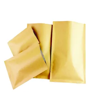 Herstellung Großhandel laminierte drei Siegel Seiten beutel braune Kraft papiertüte für Kaffeebohnen Verpackung