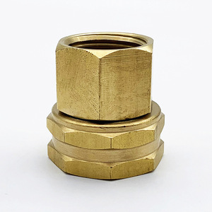 Adaptateur de tuyau d'arrosage en laiton, 3/4 pouces à 1/2 14 Npt, connecteur fileté femelle pour outils d'arrosage - Product Image 1