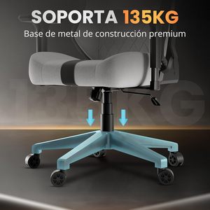 Silla <span class=keywords><strong>Gamer</strong></span> 4D Premium Gris, Reclinable <span class=keywords><strong>180</strong></span> <span class=keywords><strong>Grados</strong></span>, Transpirable, de Lino, Silla de Oficina Ergonómica Premium con Ruedas - Product Image 5