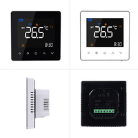 Termostat Pintar Modern Modbus untuk Pemanas Ruangan-16A Layar Sentuh LCD dengan Fungsi Terprogram 230V Bahan PC+ABS