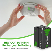 BEVIGOR 220mAh baterai NIMH 6 F22, senter perahu mikrofon dapat diisi ulang